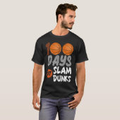 100 Days Of Slam Dunk Basketball 100th Day Of Scho T-shirt (Voorkant volledig)