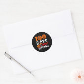 100 Days of Slam Dunks Bysketbyll Fun 100th Day of Ronde Sticker (Envelop)