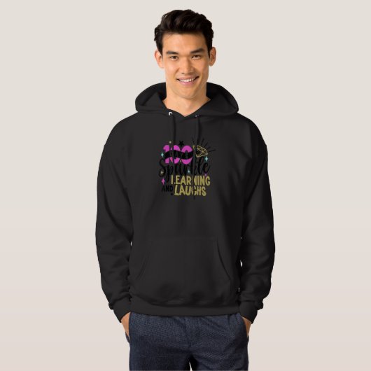 100 Days of Sparkle Learning and Laughs 100th Day  Hoodie (Voorkant volledig)