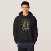 100 Days Of Teaching Diversity  Rainbow Teacher Ga Hoodie (Voorkant volledig)