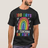 100 Days Of Teaching Diversity  Rainbow Teacher Ga T-shirt (Voorkant)