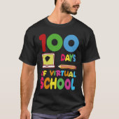 100 Days Of Virtual School 2023 T-shirt (Voorkant)
