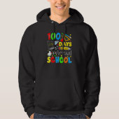 100 Days Of Virtual School Funny 100th Day Of Scho Hoodie (Voorkant)