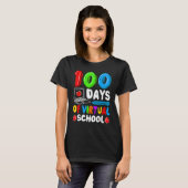 100 Days Of Virtual School Funny 100th Day Of Scho T-shirt (Voorkant volledig)