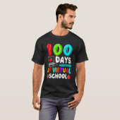 100 Days Of Virtual School Funny 100th Day Of Scho T-shirt (Voorkant volledig)