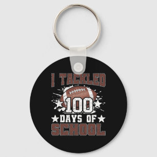 100 Days School 100th Day Football Boys Sleutelhanger