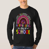 100 Days School Happy 100th Day Of School Rainbow  T-shirt (Voorkant)