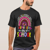 100 Days School Happy 100th Day Of School Rainbow T-shirt (Voorkant)