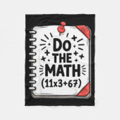 100 Days School Math Equation Do The Math 100 Funn Fleece Deken (Voorkant)