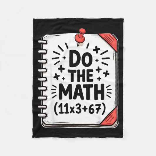 100 Days School Math Equation Do The Math 100 Funn Fleece Deken (Voorkant)