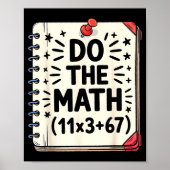 100 Days School Math Equation Do The Math 100 Funn Poster (Voorkant)
