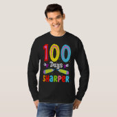 100 Days Sharper 100 Days Of School Pencil 100 Day T-shirt (Voorkant volledig)