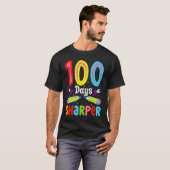 100 Days Sharper 100 Days Of School Pencil 100 Day T-shirt (Voorkant volledig)