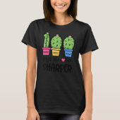 100 Days Sharper Cactus 100 Days Of School T-shirt (Voorkant)
