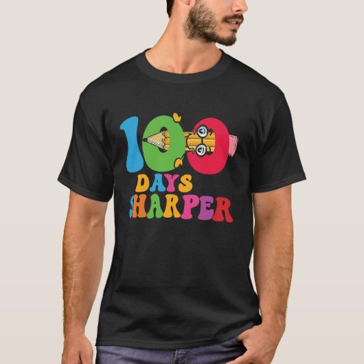 100 Days Sharper Teacher Student Happy 100th Day O T-shirt (Voorkant)