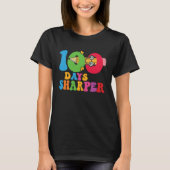 100 Days Sharper Teacher Student Happy 100th Day O T-shirt (Voorkant)