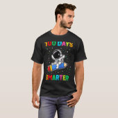 100 Days Smarter 100th Day of School Astronaut Spa T-shirt (Voorkant volledig)