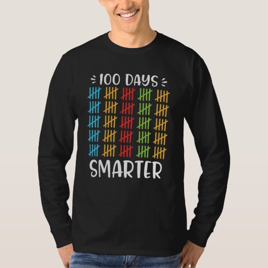 100 Days Smarter  100th Day Of School Counting T-shirt (Voorkant)