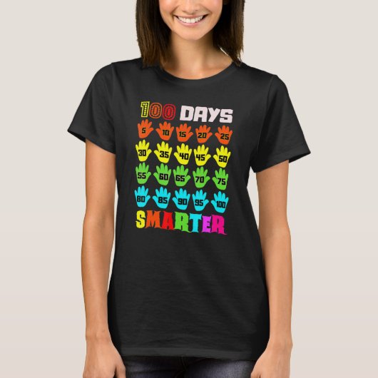 100 Days Smarter 100th Day Of School Teachers Kids T-shirt (Voorkant)
