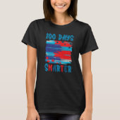 100 Days Smarter American US Flag Happy 100th Day T-shirt (Voorkant)