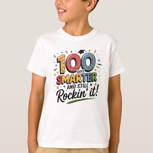 100 Days Smarter and Still Rockin’ It T-shirt (Voorkant)