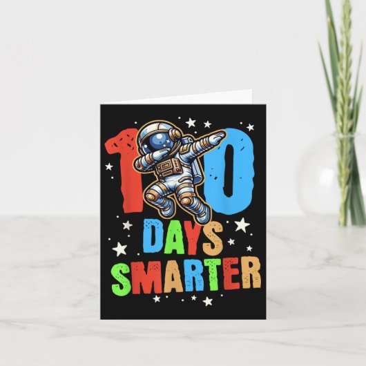 100 Days Smarter Astronaut Space Boys 100ste Dag v Kaart (Voorkant)