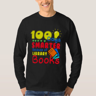 100 Days Smarter Because of Library Books Kids Tea T-shirt