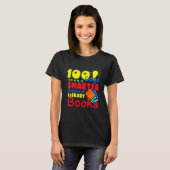 100 Days Smarter Because of Library Books Kids Tea T-shirt (Voorkant volledig)