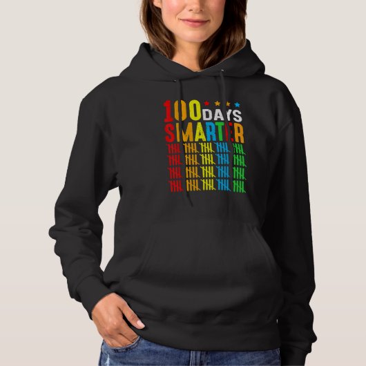100 Days Smarter Counting By 5's 100th Day Of Scho Hoodie (Voorkant)