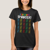100 Days Smarter Counting Hash Marks Days Of Scho T-shirt (Voorkant)