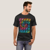 100 Days Smarter Counting Tally Marks T-shirt (Voorkant volledig)