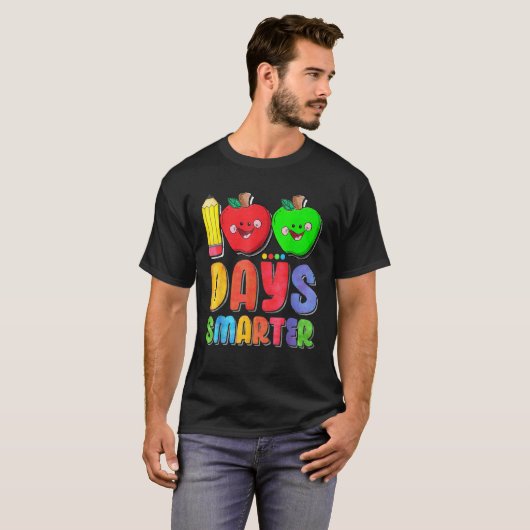 100 Days Smarter Cute 100 Days Of School Teacher K T-shirt (Voorkant volledig)