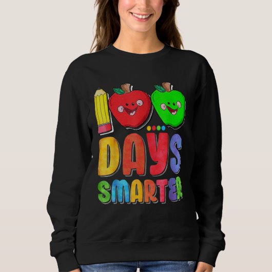 100 Days Smarter Cute 100 Days Of School Teacher K Trui (Voorkant)