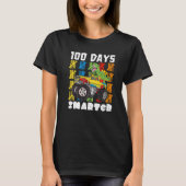 100 Days Smarter Dinosaur Monster Truck 100 Days o T-shirt (Voorkant)