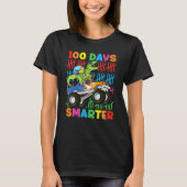 100 Days Smarter Dinosaur Monster Truck 100th Day  T-shirt (Voorkant)