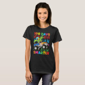 100 Days Smarter Dinosaur Monster Truck 100th Day  T-shirt (Voorkant volledig)