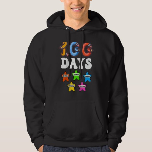 100 Days Smarter For Girls Teachers 100th Day Of S Hoodie (Voorkant)