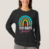 100 Days Smarter Funny 100th Day Of School Rainbow T-shirt (Voorkant)
