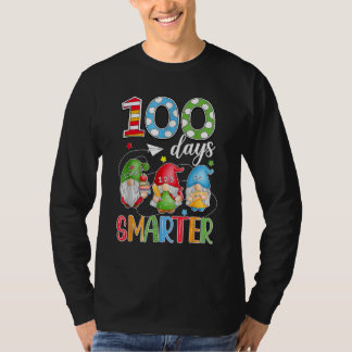 100 Days Smarter Gnome 100th Day Of School Men Kid T-shirt