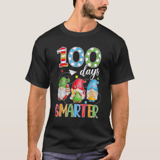 100 Days Smarter Gnome 100th Day Of School Men Kid T-shirt