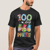 100 Days Smarter Gnomes Cute Happy 100th Day Of Sc T-shirt (Voorkant)