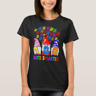 100 Days Smarter Gnomes Cute Happy 100th Day Of Sc T-shirt