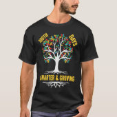 100 days smarter & growing puzzle tree 100th Day O T-shirt (Voorkant)