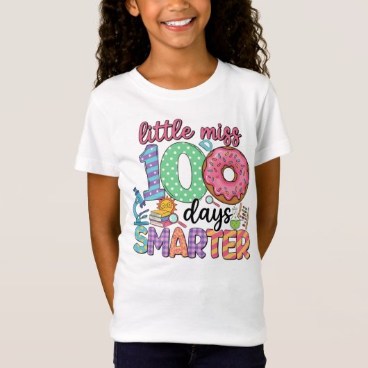 100 Days Smarter – Happy 100 Days of School T-shirt (Voorkant)
