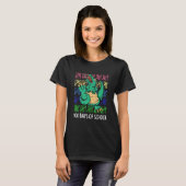 100 Days Smarter Happy 100th Day of School Dinosau T-shirt (Voorkant volledig)