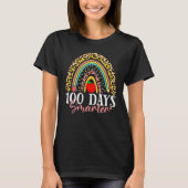 100 Days Smarter Happy 100th Day Of School Rainbow T-shirt (Voorkant)