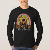 100 Days Smarter Happy 100th Day Of School Rainbow T-shirt (Voorkant)