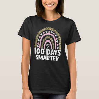 100 Days Smarter Happy 100th Day Of School Rainbow T-shirt