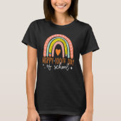 100 Days Smarter Happy 100th Day Of School Rainbow T-shirt (Voorkant)