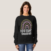 100 Days Smarter Happy 100th Day Of School Rainbow Trui (Voorkant volledig)